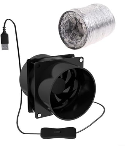 PETSTIBLE Tin Smoke Extractor - Tin Smoke Absorber For Welding And Wood Burning, Portable Tin Smoke Extractor Fan For Welding Stations (black)(Fan plus 6m pipe)