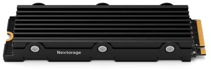 Nextorage 1TB(1000GB) Internal SSD compatible with PS5 console, PS5 Pro and PC M.2 2280 Gen4 NVMe with Heatsink NEM-PAB1TB/N SYM Max Transfer Rate Read: 7400MB/s, Write: 6100MB/s, Solid State Drive