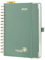 POPRUN Kalender 2025 Tagesplaner Ringbuch mit Hardcover 21,5 x 14,5 cm, Tageskalender A5 1 Tag 1 Seite (Montag - Sonntag), Terminplaner (Jan.2025-Dez.2025) mit Plastiklineal - Mitternachtsgrün
