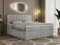 MKS MEBLE Boxspringbett Grau 140x200 Mit Bettkasten, Polsterbett Mit Multipocket-Matratze H3, Kopfteil Und Topper - Hellgrau Struktur - Susan