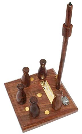 Teacup Wooden Bar Skittles Tabletop Game Set Pub Gift With Personalised Engraving 362