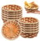 Bamboo Bread Basket - 10 Pcs Round Woven Food Serving Baskets, 17cm