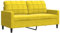 vidaXL Canapé à 2 Places Jaune 140 cm Velours, canapé, canapé rembourré, siège de Salon, Causeuse, canapé de Salon, canapé à Deux Places