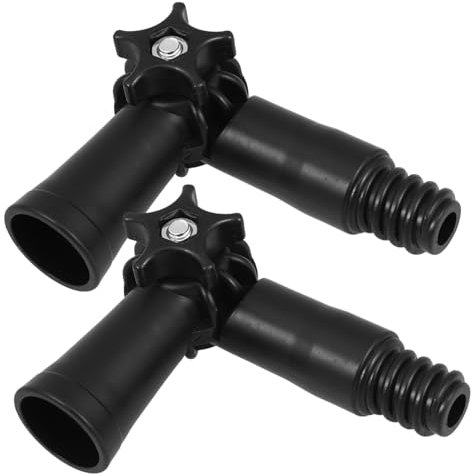 Healeved 2St Verstellbarer Universaladapter FüR Teleskopstangen, 360° Drehbarer Winkelverbinder Aus Abs, Passend FüR 18Mm Amerikanisches Gewinde, ZubehöR FüR Wischmopp, Besen, Staubwedel Und Abzieher
