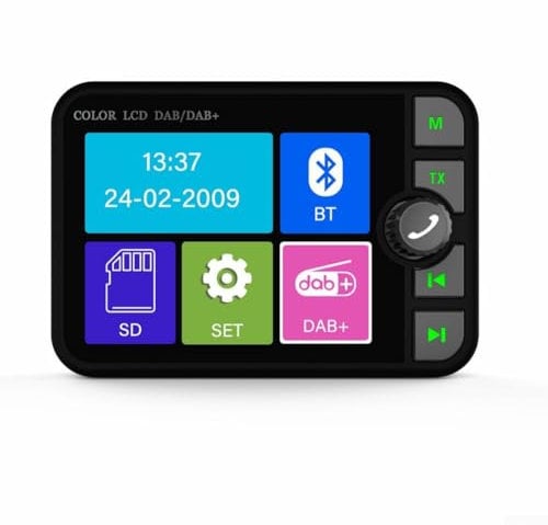 Zilimontt Digital Car Radio, 2.4 TFT LCD Screen, DAB Decoding, FM/DAB Car Radio Adapter, MP3 Player Music Receiver