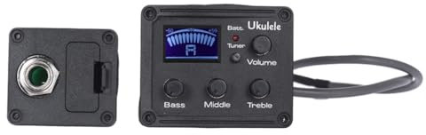 UPKOCH Ukulele Piezo Pickup Band Eq Equalizer Und Lcd Tuner Für Ukulele Einfach Mit Lesbarem Display Und Vollem