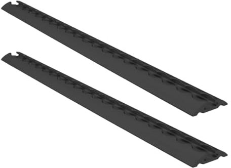 lasiprofi Airlineschiene 500 mm, schwarz KTL-beschichtet, gebohrt, Halbrund, 42 x 9,5 mm | Zurrschiene | 50 cm | kompatibel mit Fittingen | Aluminium | 0,5 m (2er Set)