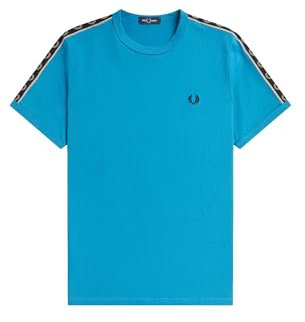 Fred Perry Taped Ringer T-Shirt, blau, M