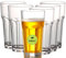AXIM Juego de 6 vasos de cerveza de plástico transparente irrompible, vasos clásicos hechos para bebidas frías, vasos de cóctel altos de base pesada para uso diario (560 ml, 6 piezas)