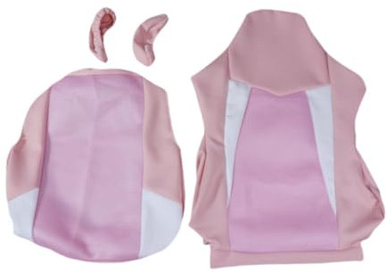 Gralara Funda Universal para sillas de Oficina y Gaming, con Ajuste elástico, Rosa Blanco, Individual