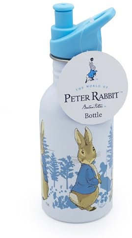 Peter Rabbit Children’s Water Bottle – 500ml Stainless Steel – Leakproof Kids Metal Bottle with Spout – Double-Walled Vacuum Insulated