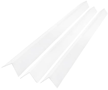 Homesmart White 1 Metre UPVC Plastic Rigid Angle Corner Trim 10 x 10mm, 90 Degree Right Angle Profile, Durable Weatherproof uPVC Moulding for Wall Edges, Corners, DIY, Bathroom & Kitchen, Pack of 3