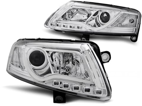 Xenon Scheinwerfer mit LED Tagfahrlicht Chrom für Audi A6 C6 4F 04/2004-2008