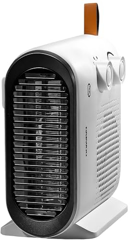 Daewoo HEA1979GE Portable Fan Heater, 2000W, 23.5x24x12.5 cm, 2 Heat Settings, Adjustable Thermostat, Fan-Only Mode, Indoor Use, Electric
