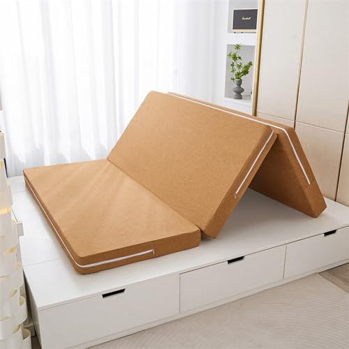 Tragbare Klappmatratze Einzel- & Doppelbett für Gäste, 3-teiliges Design, waschbarer Bezug, kompakte Größe (190 x 100 x 8,5 cm), ideal für Reisen und Zuhause