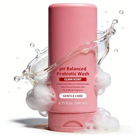 pH Balanced Probiotic Wash for Intimate Areas – Gentle Daily Cleanser for Sensitive Skin & Odor Control – Non-Irritating with Lactobacillus & Lactic Acid Formula for Sensitive Skin