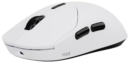 Rapoo VT2 MAX Kabellose Gaming-Maus Native 8000Hz, 53g Ultraleicht, Weiß | PAW3950 Ultimate 30K DPI, Nordic nRF54L15 MCU, 750h Akkulaufzeit, 120M Optischer Switch, 10 Programmierbare Tasten für PC/Mac