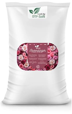 DTP-SOFT Rosendünger 2kg - Rosen Langzeitdünger für üppige Blüten und kräftige Pflanzen - chloridarmer NPK Dünger mit Calcium, Magnesium, Schwefel und Spurennährstoffen - für Rosen und Ziersträucher