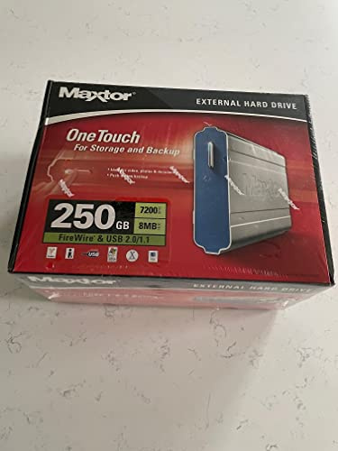 Maxtor A01A250 OneTouch 250 GB FireWire e USB Hard Disk Esterno