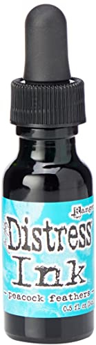 Ranger Tim Holtz Distress Ink Reinker, 0.5-Ounce, Peacock Feathers