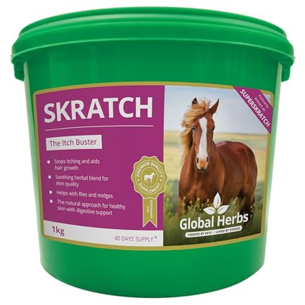 Global Herbs Skratch Equine Seasonal Itch & Skin Comfort Support Powder 1kg