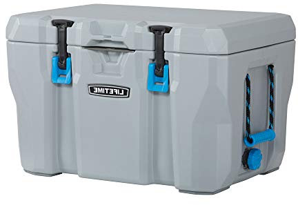 LIFETIME Kühlbox & Getränkekühler | 44x69x44 cm Grau | Thermobox mit 52 Liter Fassungsvermögen für Camping & Outdoor