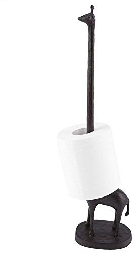 Papiertuchhalter und Toilettenpapierhalter, Giraffen-Design, rustikal, Braun