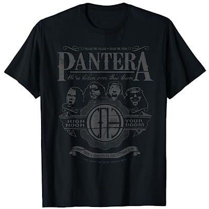 Pantera Official High Noon Black T-Shirt - Men's Classic Fit, Short Sleeve, Small