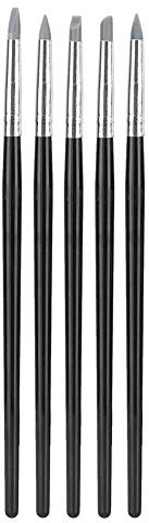 Yosoo Health Gear Ton Modellier Set, 5 Stück Ton Bildhauer Set Silikonkopf Skulptur Werkzeuge Former Zubehör Schönes Werkzeug für Bildhauer Liebhaber