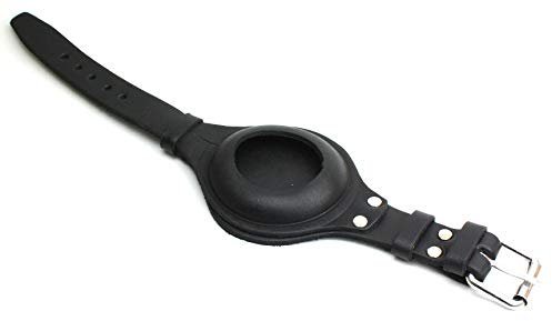 Lederband & Hülle kompatibel mit DH GSTP Omega Doxa Jaeger Elgin of Taschenuhr schwarz SS