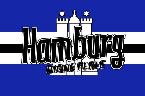 Hamburg Fahne Flagge Meine Perle Hissfahne 90x150cm Fahnen