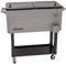 Woodside 76L Rolling House Party/BBQ Drinks Cooler, Moveable Cool Box Ice Bucket Cart, Bottle Opener & Drainage Hole Included