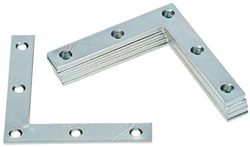 KOTARBAU® 10er Set Eckwinkel 60 x 60 x 10 x 1,5 mm Winkelverbinder Eckhalterung Flachwinkel L-Form Möbelwinkel zum Verstärken von Fenstern Türen Holzkonstruktionen