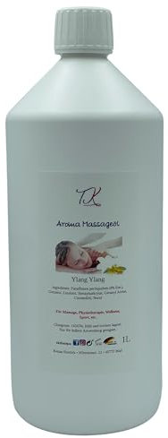 1l Aroma Massageöl - Ylang Ylang für Massage, Physiotherapie, Wellness, Sport in Pharma Qualität