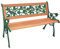 Dynamic24 Holz Eisen Rosen Parkbank Bank Gartenbank Garten Holzbank Bank Sitzbank Terrasse Gusseisen