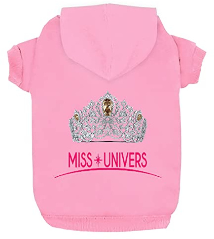 Izefia Sweats à Capuche pour Chien Vêtements pour Chien Vêtements Miss Univers Pull Polaire Sweat d'hiver Sweat à Capuche de Toilettage en Coton Chaud pour Petit Chien Moyen Grand Chien Chat Rose XXL