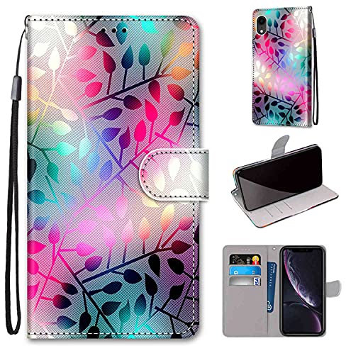 TOMYOU Hülle für Apple iPhone XR, Stoßfeste Handyhülle, Premium-PU-Ledertasche mit Standfunktion, Kartenschlitz, Kompatibel für Apple iPhone XR