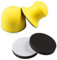 SPEEDWOX 4 Pack 3 Round Hand Sanding Blocks Hook and Loop Sanding Pad Includes 2Pcs Sponge Cushions, Hook Backing Plate for Wood Furniture Restoration Polishing Home and Car (Yellow)