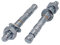 Confezione da 4 tasselli a cuneo M12 x 90 mm, tasselli in metallo, bullone passante, fissaggio in muratura, ancoraggio di espansione per calcestruzzo (4, M12 x 90 mm)