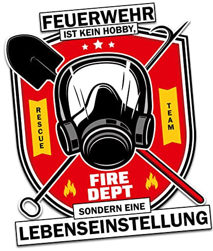 Finest Folia Feuerwehr Aufkleber Sticker für Auto Motorrad Bus Boot Helm heckscheibe Kfz Zubehör wetterfest selbstklebend R186 (04 Lebenseinstellung)