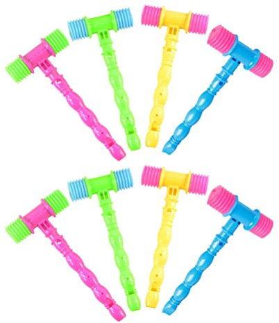 Gadpiparty 8Pcs Quietschhammerquietschende Hammer Musical Pounding Toy Whistle Sound Toy Clown Carnival Und Zirkusgeburtstagsfeier Bevorzugt Frühe Entwicklungsspielzeug für Kinder Kleinkind