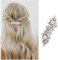 Inilbran Vintage Strass Haarspange Silber Cz Perle Haarspangen Perlenspange Kopfspangen Kristallperle Haarspange Dekorative Kopfbedeckung Cz Hochzeit Kopfbedeckungen Haarschmuck für Frauen und Mädchen