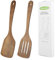 Lot de 2 spatules en bois de 30,5 cm pour ustensiles de cuisine antiadhésifs, spatules de cuisine pour poisson, œufs, crêpes