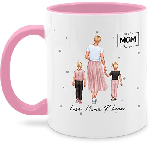 Tasse Tassen 325ml - Mama Geschenkidee von Kindern I Geschenke Mutti - 325 ml - Rosa - für persönlich muttertagstasse mom name teetasse kaffeetasse kindernamen mutter-tasse muttertag