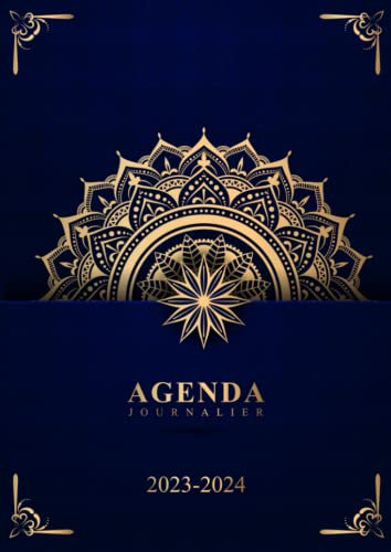 Agenda 2023 2024: A4 Grand Agenda XXL , 2 Pages par Jour - Juillet 2023 à Juin 2024 ,Planificateur de Bureau Journalier