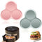 JINGEGECOME Silicone Egg Molds and Muffin Pan, Food Grade, Non-stick, Reusable, BPA Free, Pink and Blue