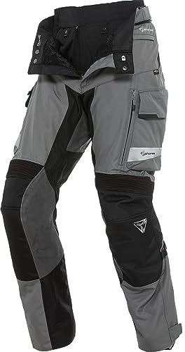 Pharao Tura WP ADV. Textil-/Lederhose - Hochwertig, sicher und wasserdichte Motorradhose mit Protektoren, aus recycelten Materielaien Grau XXL
