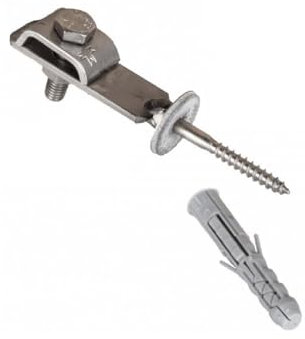 PAG Turbo GmbH® - Blitzschutz Blitzableiter Material Tiefenerder feuerverzinkt oder aus Edelstahl (Leitungshalter kurz 5cm Edelstahl) - Art. Nr. BS63