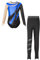 Alvivi Mädchen Turnanzug Glitzer Gymnastikanzug mit Leggings Hose Langarm Ballettanzug Gymnastik Leotard Trikotanzug Akrobatik Wettbewerb Tanzkostüm Royal Blau&Schwarz 146-152