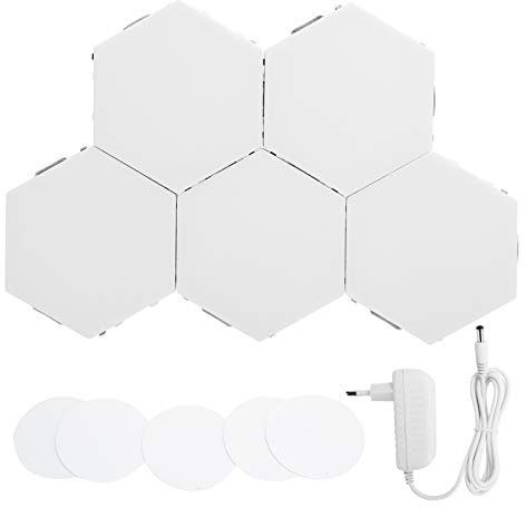 Sechseckiges Touch-Licht, Sechseckiges LED-Touch-Licht, Dekorative Wandlampe für Friseursalon, Wohnzimmer, Hotel, Wanddekoration, Sechseckige Wandleuchte, Wandleuchte (EU-Stecker)